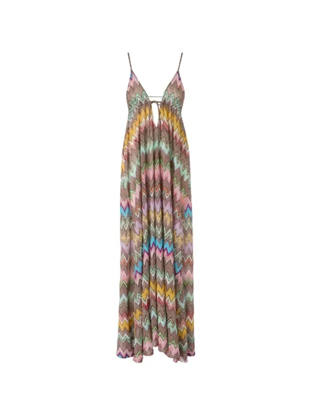 Missoni Multicolor Zigzag Maxi Dress with Pastel Accents WORN ONCE - Picture 2 of 4